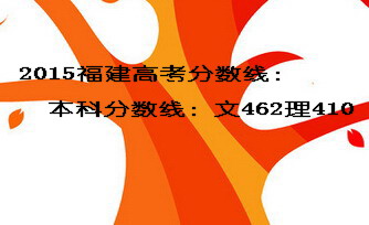 2015福建高考分?jǐn)?shù)線